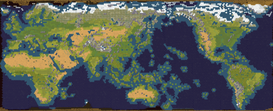 A culturally independent game, world map